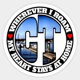 Heart Stays Home - Connecticut Sticker